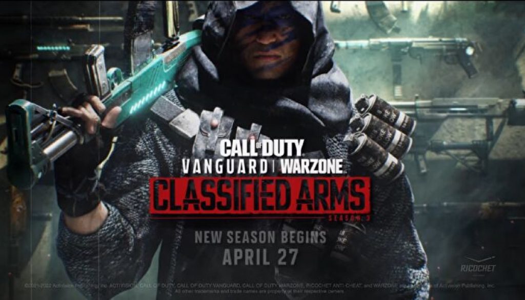 Όπως μας αποκαλύπτει και το νέο trailer του Call of Duty: Warzone & Vanguard, η 3η season θα έρθει στις 27 Απριλίου.
